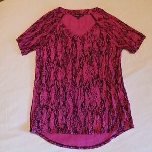 Rock & Republic pink snakeskin top sz. S